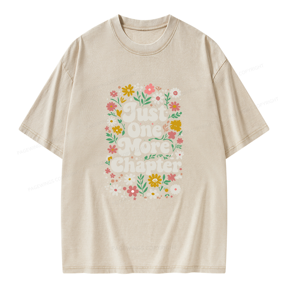 Pagewings Just One More Chapter Unisex Washed T-shirt