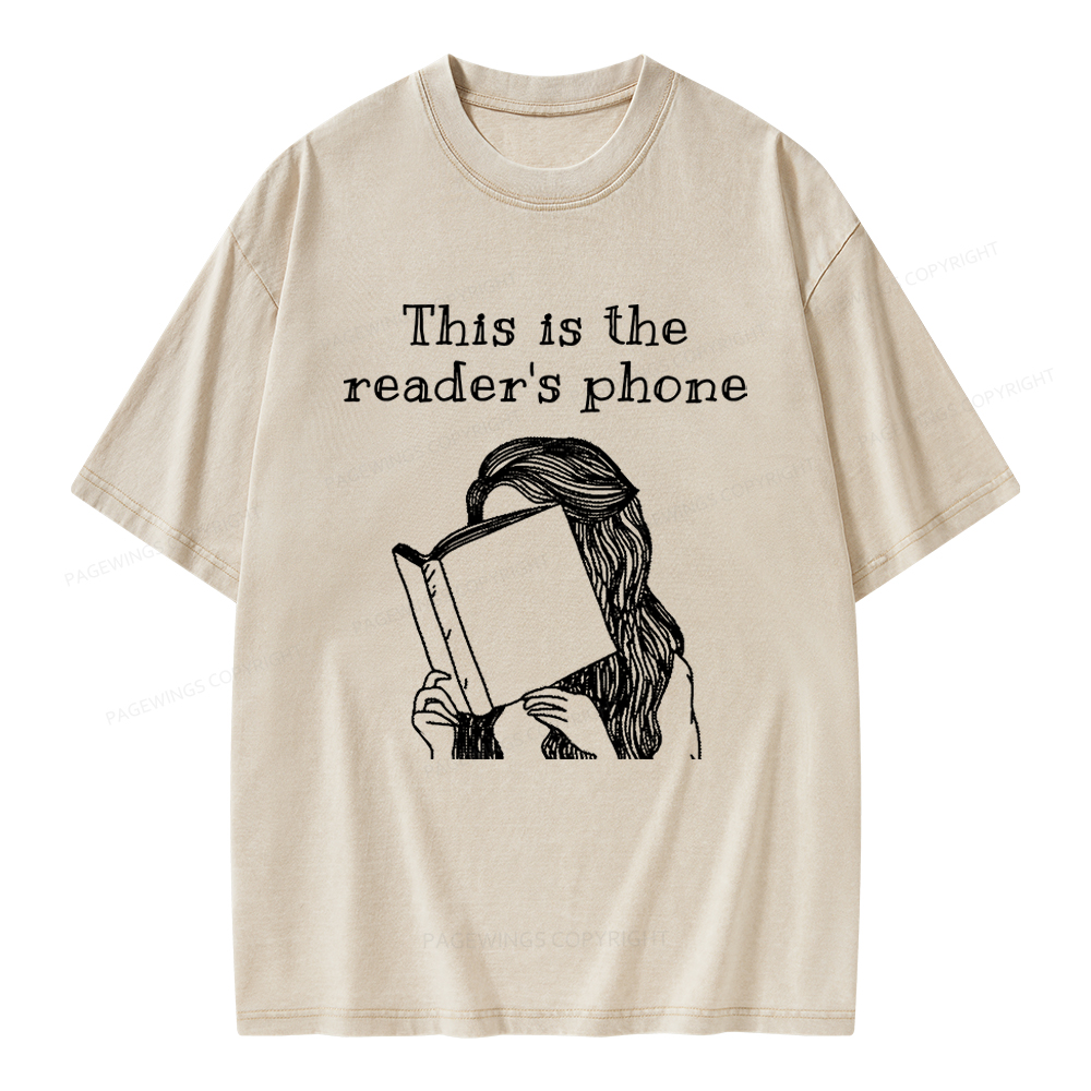 Pagewings This Is The Readers Phone Unisex Washed T-shirt