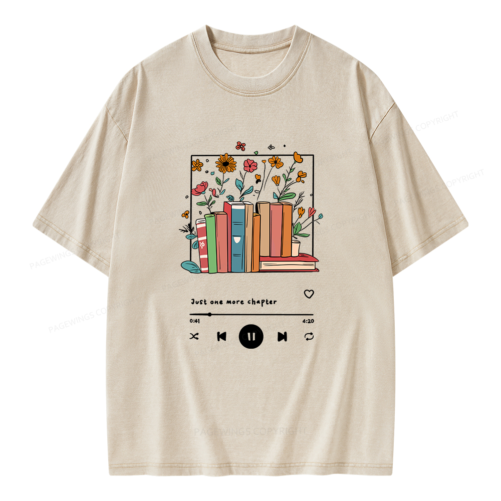 Pagewings Just One More Chapter Unisex Washed T-shirt