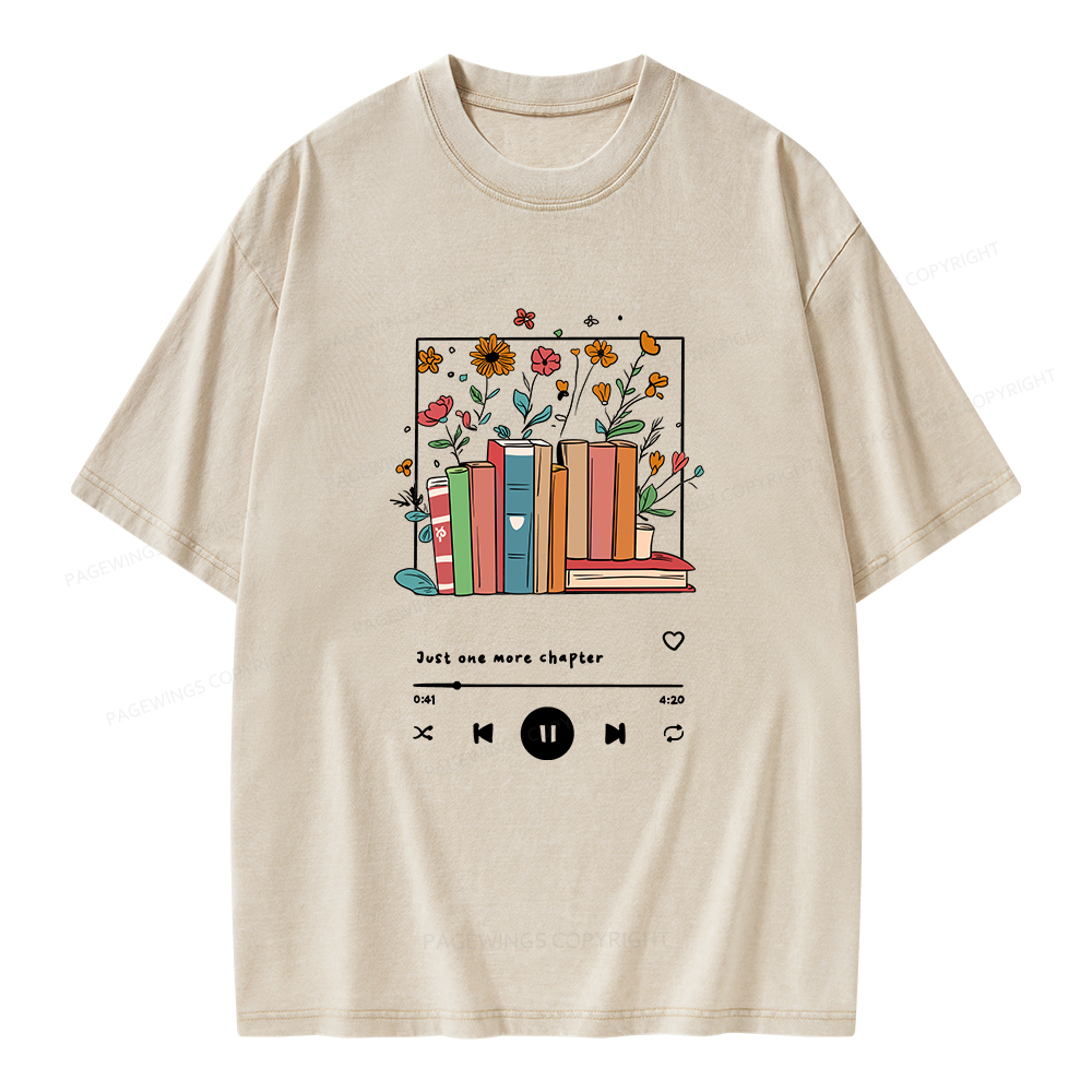 Pagewings Just One More Chapter Unisex Washed T-shirt