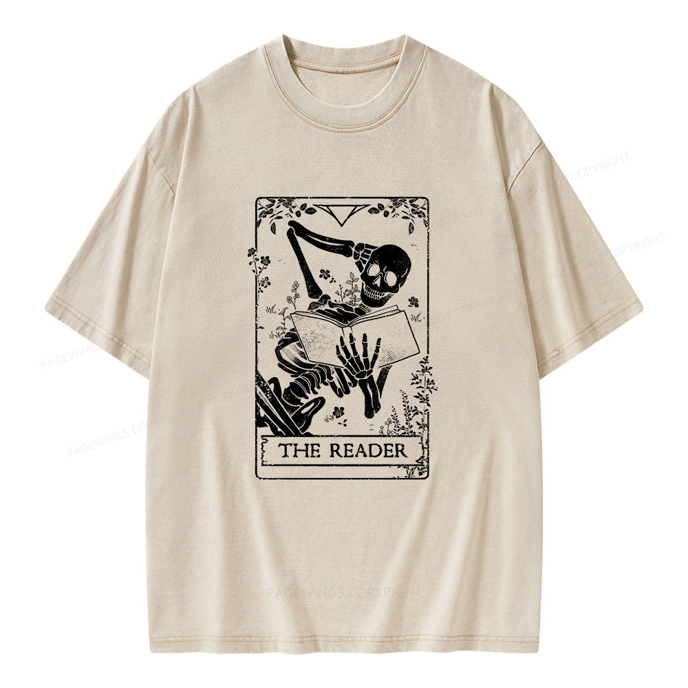 Pagewings The Reader Unisex Washed T-shirt