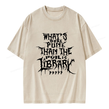 Pagewings What's More Punk Than The Public Library Unisex Washed T-shirt