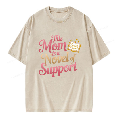 Pagewings This Mom Is A Novel Of Support Unisex Washed T-shirt