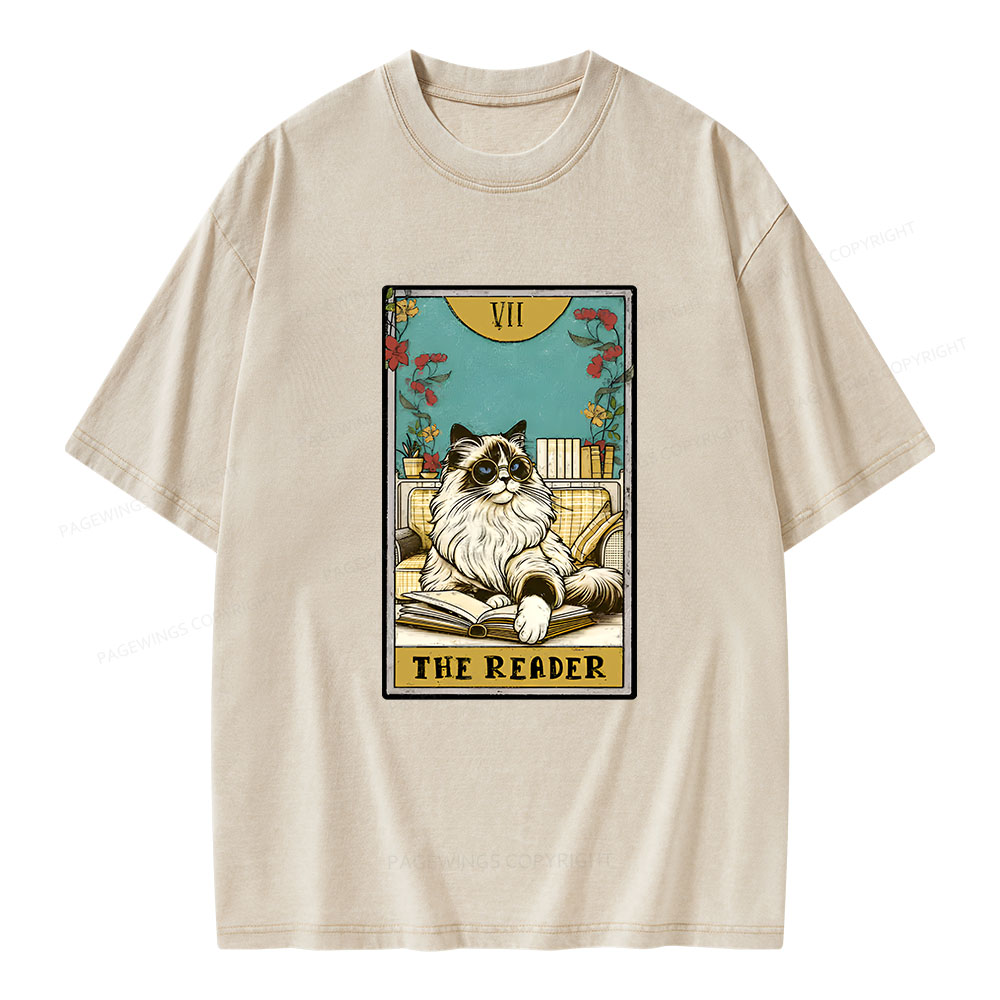 Pagewings The reader Unisex Washed T-shirt