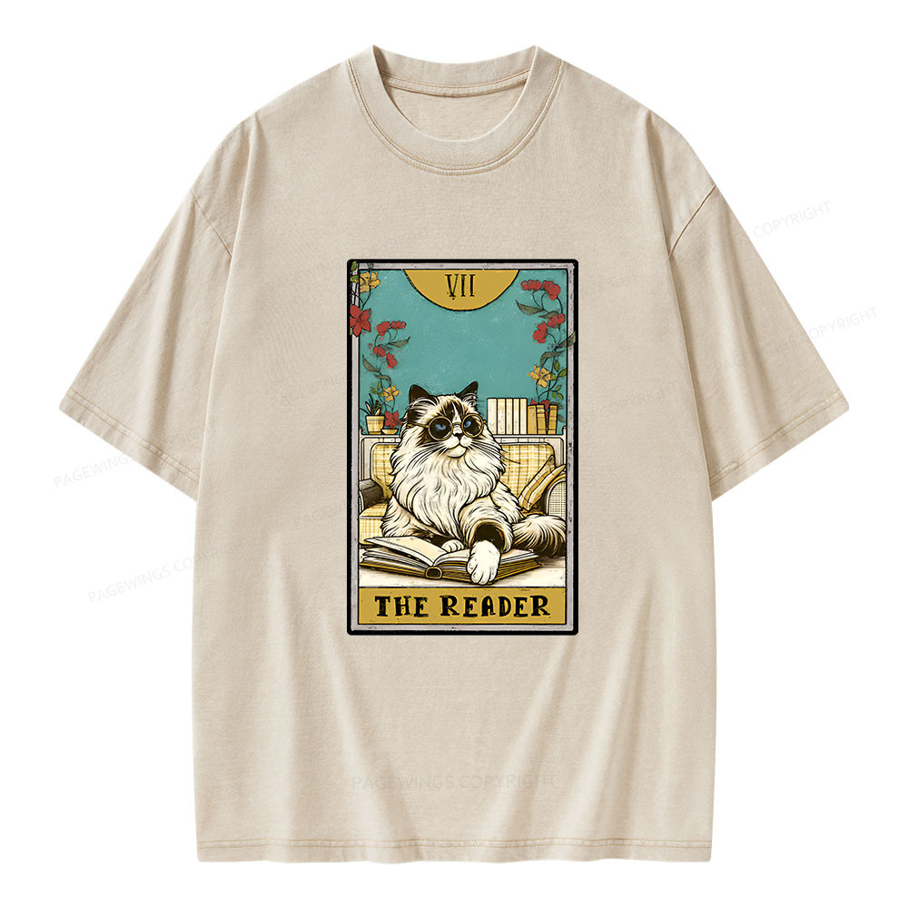 Pagewings The reader Unisex Washed T-shirt