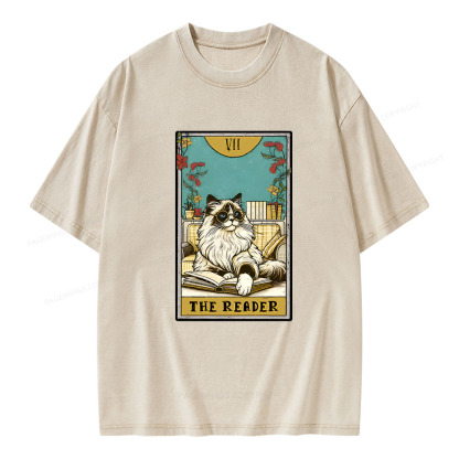 Pagewings The reader Unisex Washed T-shirt