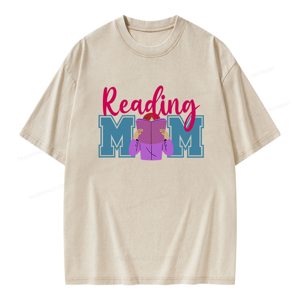 Pagewings Reading Mom Unisex Washed T-shirt