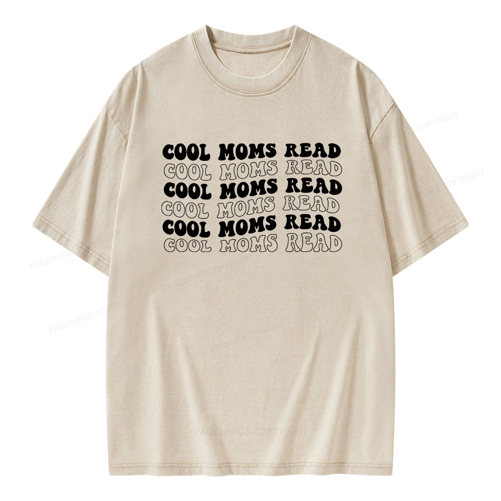 Pagewings Cool Moms Read Unisex Washed T-shirt