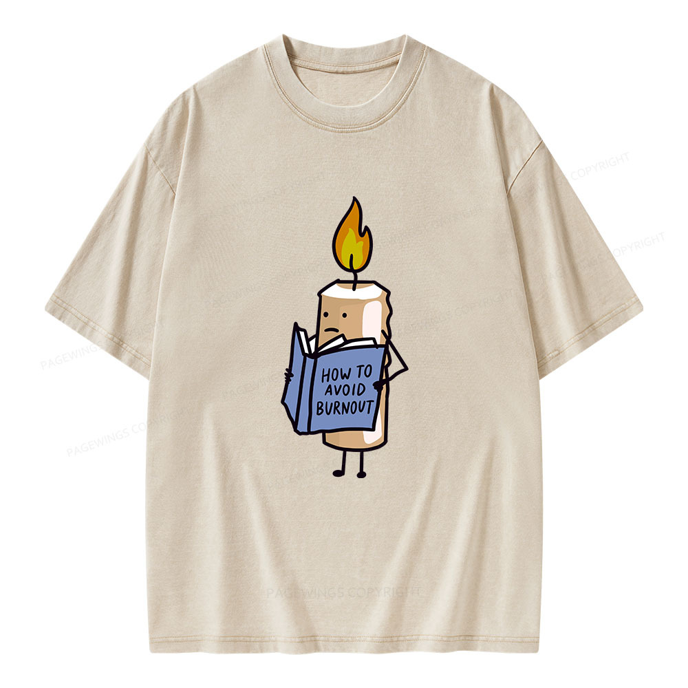 Pagewings How To Avoid Burnout Unisex Washed T-shirt