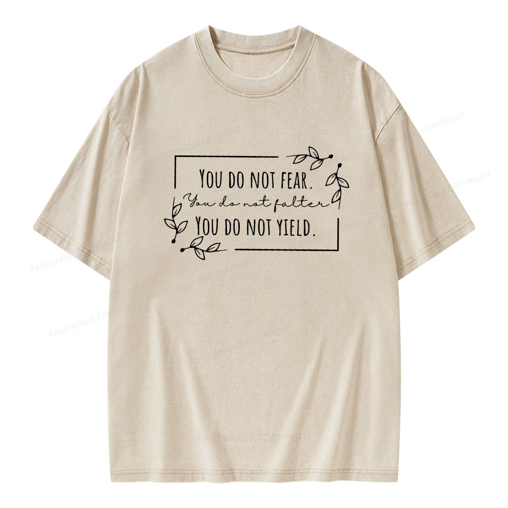 Pagewings You Do Not Yield Unisex Washed T-shirt