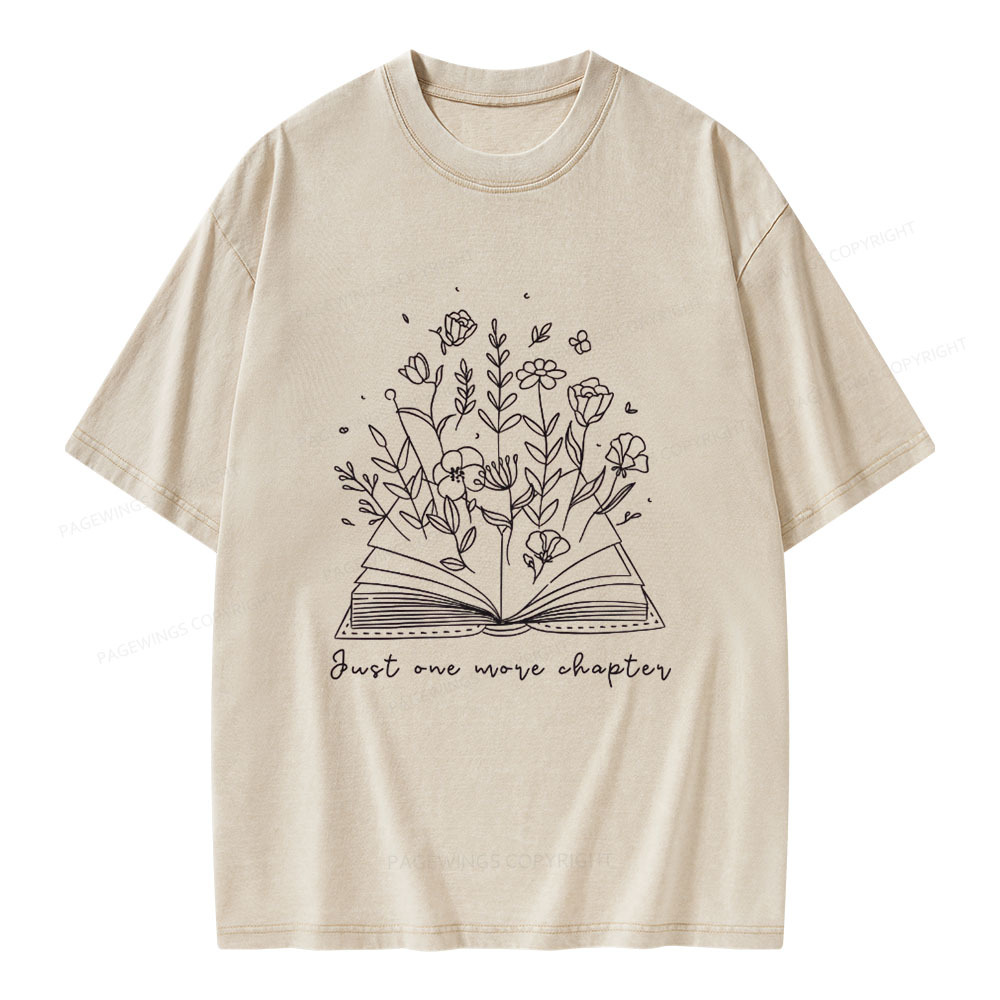 Pagewings Just One More Chapter Unisex Washed T-shirt