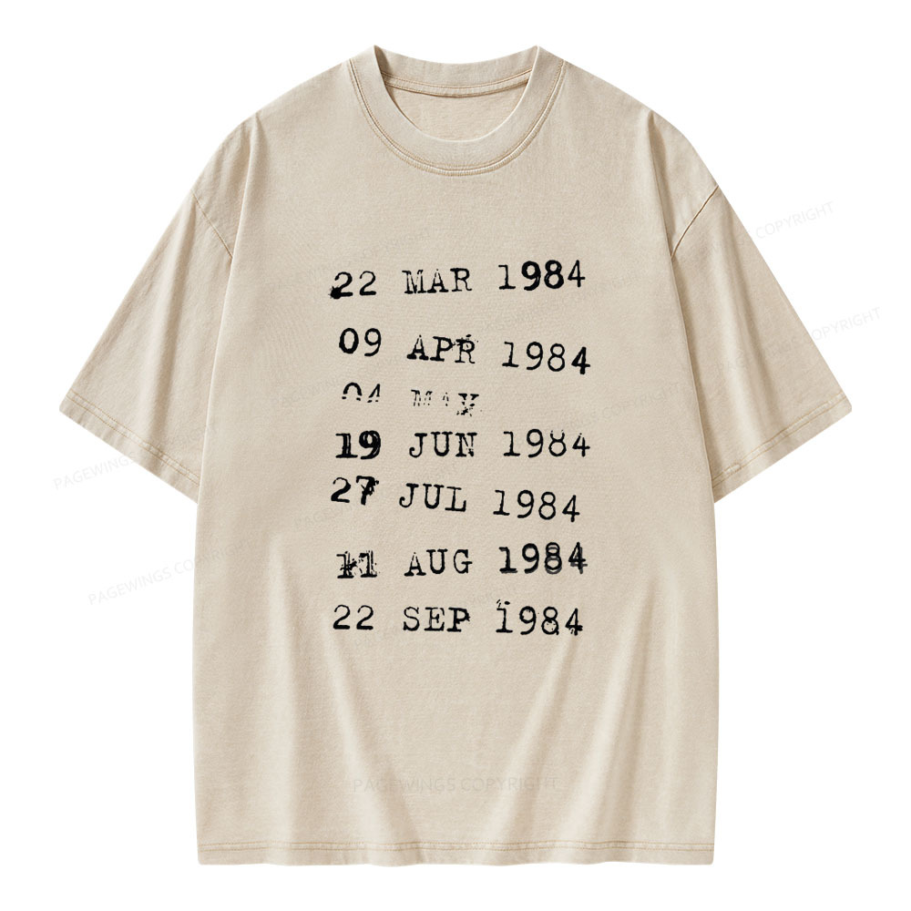 Pagewings Library Stamps Unisex Washed T-shirt