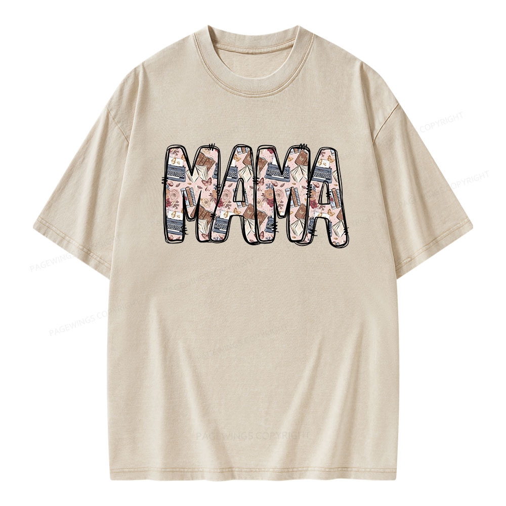 Pagewings Mama Unisex Washed T-shirt