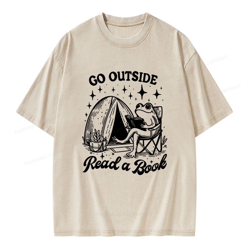 Pagewings Go Outside Unisex Washed T-shirt