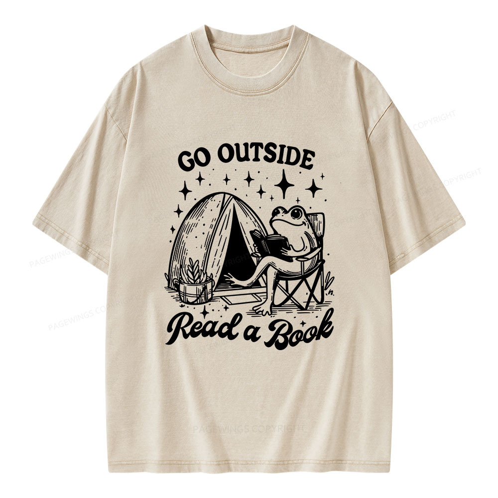 Pagewings Go Outside Unisex Washed T-shirt