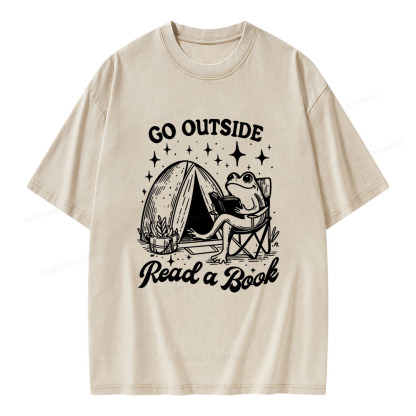 Pagewings Go Outside Unisex Washed T-shirt