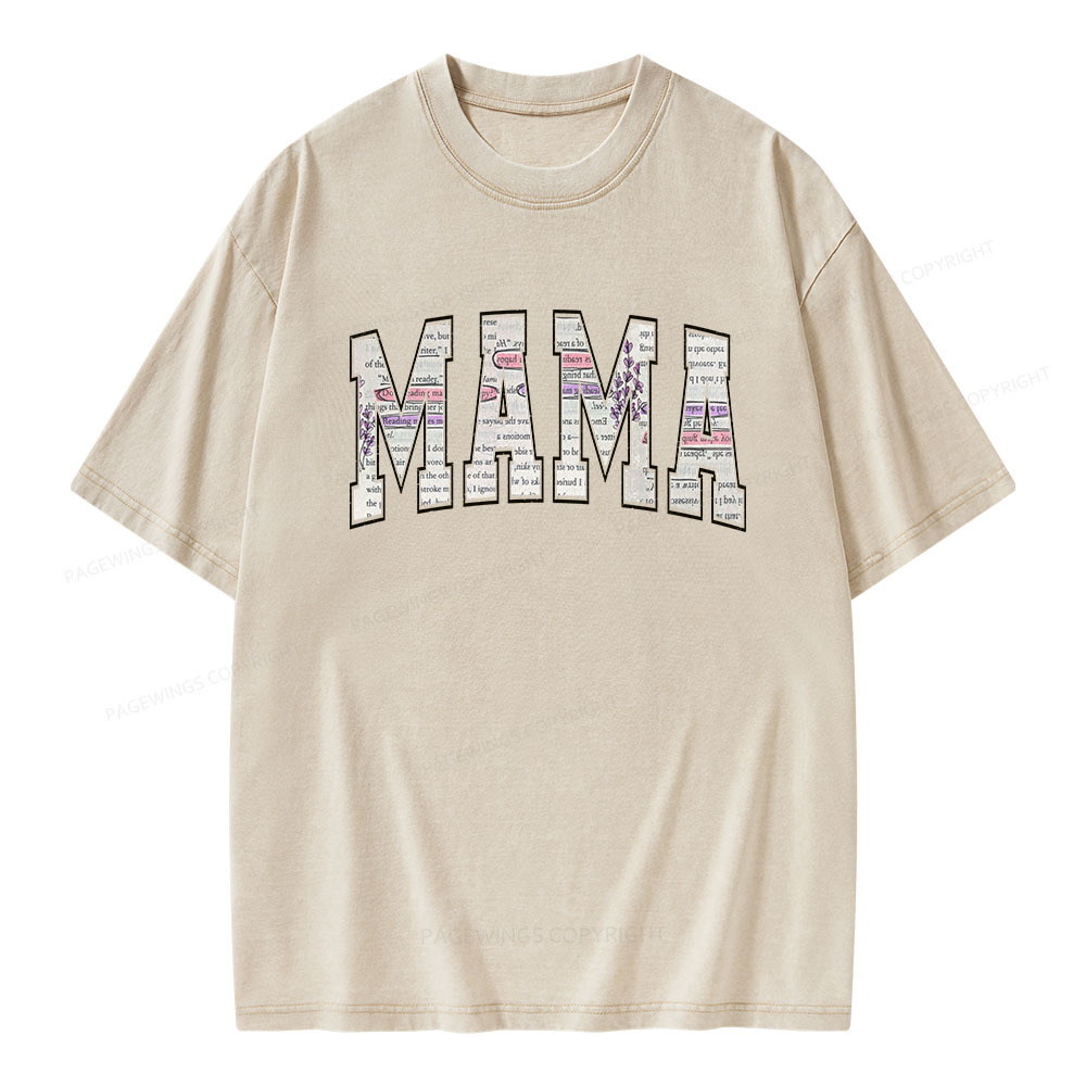 Pagewings A Reading Log About MAMA Unisex Washed T-shirt