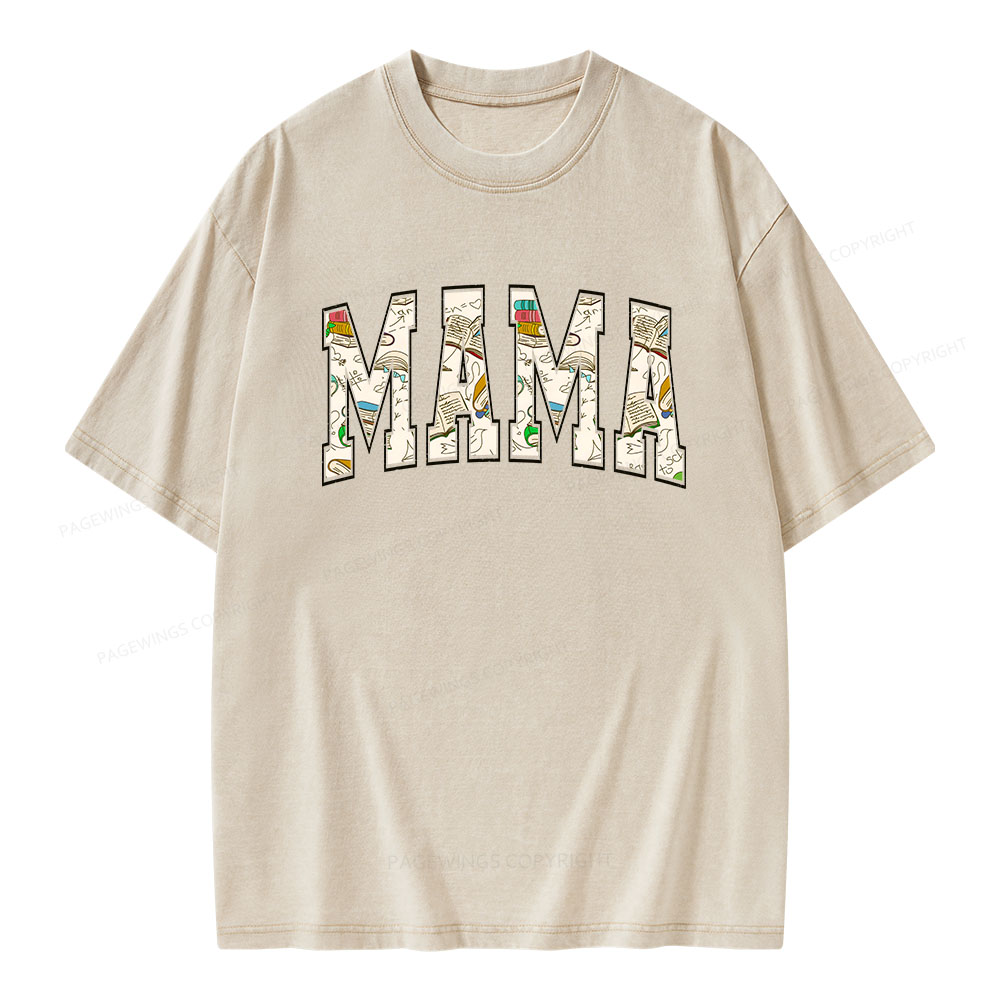 Pagewings About MAMA's Books Unisex Washed T-shirt