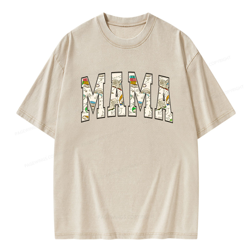 Pagewings About MAMA's Books Unisex Washed T-shirt
