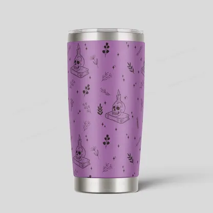 Pagewings Read Banned Books Skeleton Halloween Goth Protest Tumbler