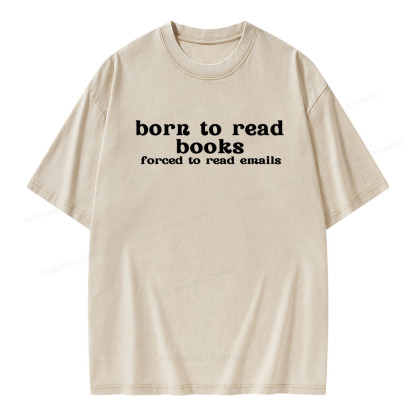 Pagewings Born To Read Books Unisex Washed T-shirt