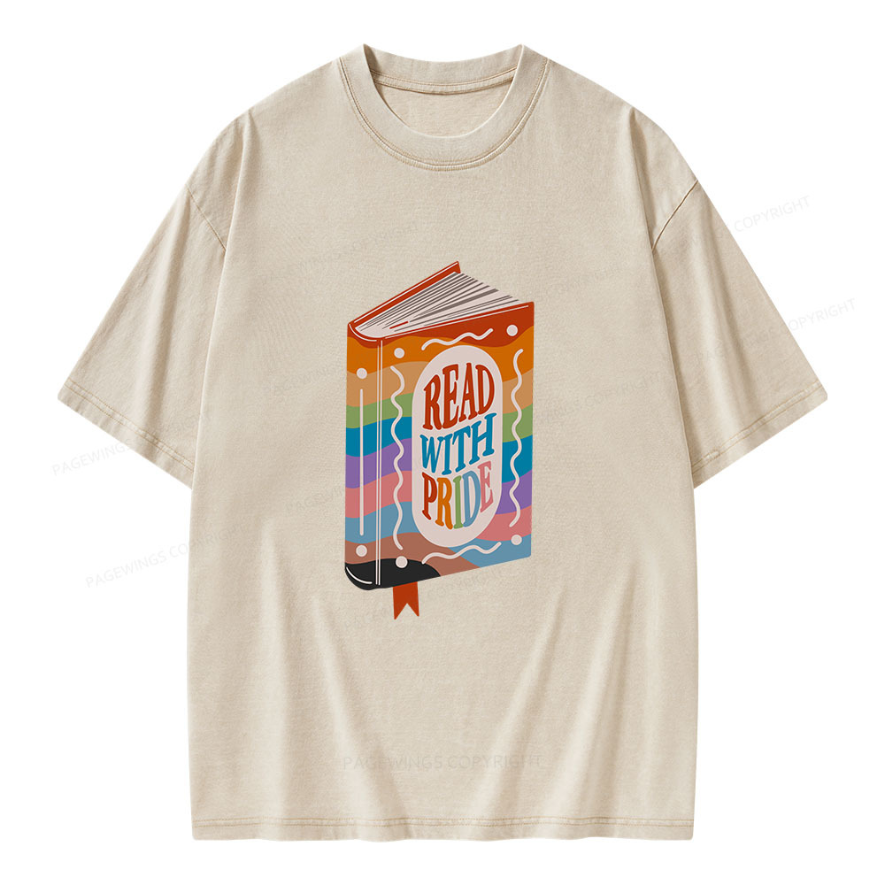 Pagewings Read with Pride Unisex Washed T-shirt