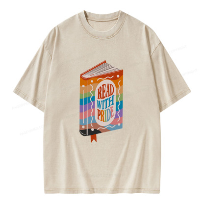 Pagewings Read with Pride Unisex Washed T-shirt