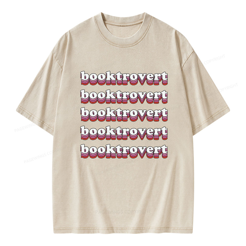 Pagewings Booktrovert Unisex Washed T-shirt