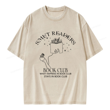 Pagewings Smut Reader Book Club Unisex Washed T-shirt