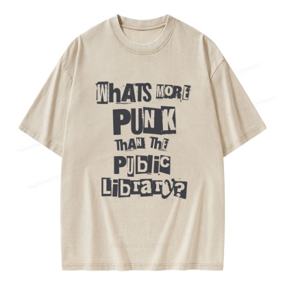 Pagewings What's More Punk Than The Public Library Unisex Washed T-shirt