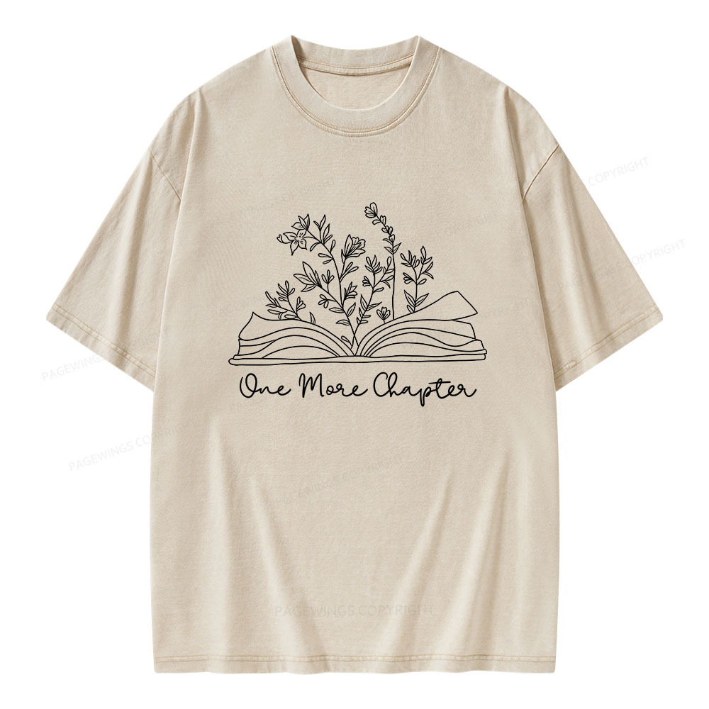 Pagewings Just One More Chapter Unisex Washed T-shirt