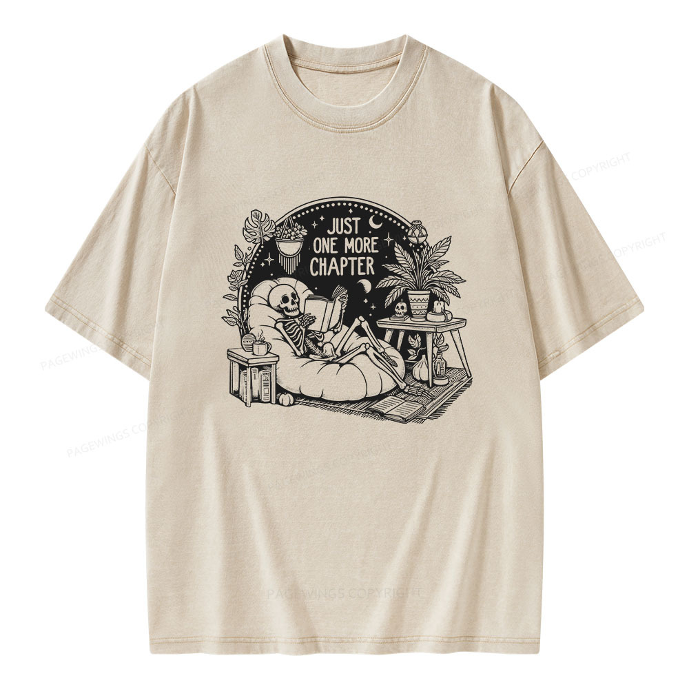 Pagewings Just One More Chapter Unisex Washed T-shirt