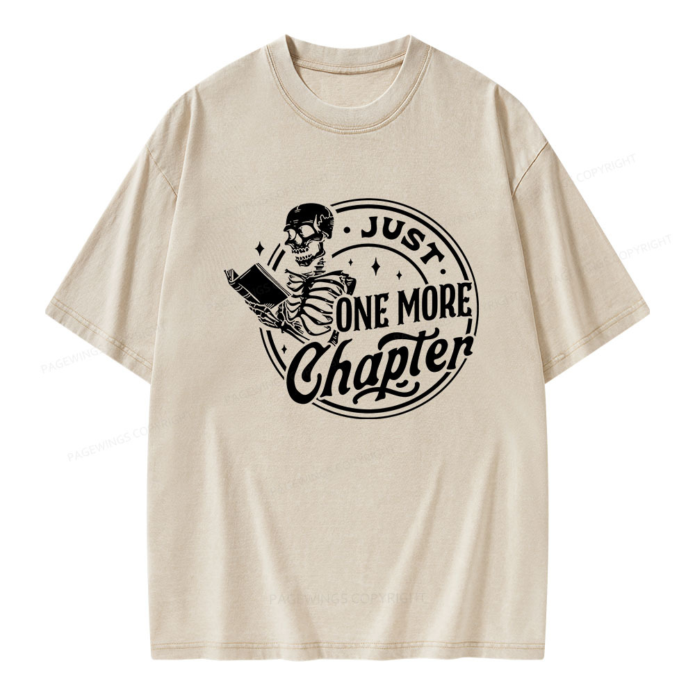 Pagewings Just One More Chapter Unisex Washed T-shirt