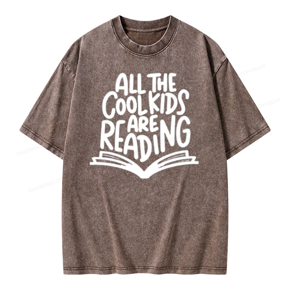 Pagewings Book Lover Kid Shirt, Reading Habit T-Shirt Unisex Washed T-shirt