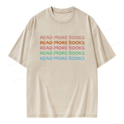Pagewings Read More Books Unisex Washed T-shirt