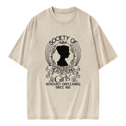 Pagewings Society Of Obstinate Headstrong Girls Unisex Washed T-shirt