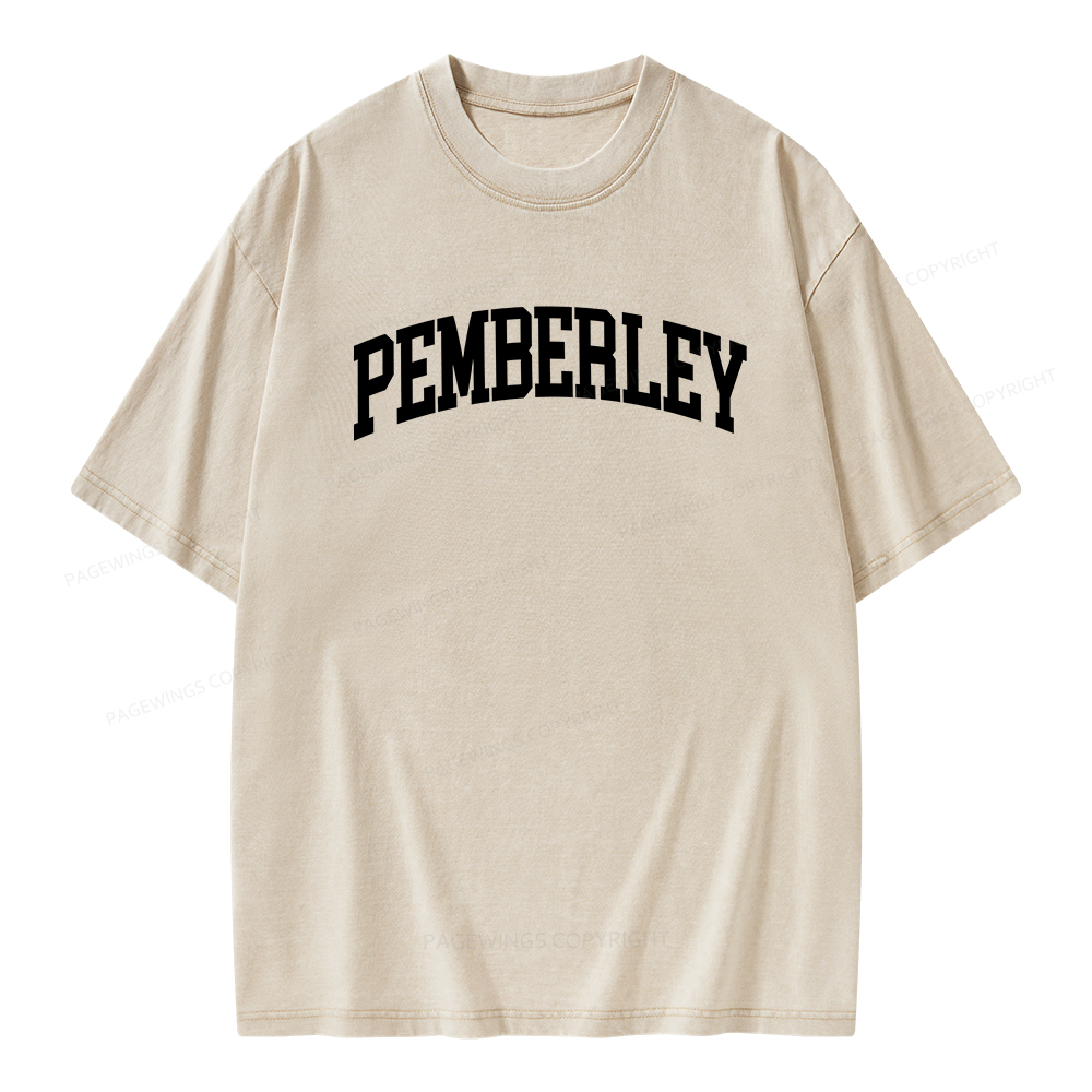 Pagewings Pride and Prejudice Pemberley Bookworm Unisex Washed T-shirt