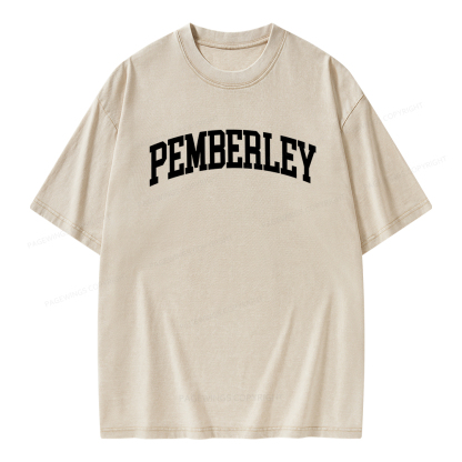 Pagewings Pride and Prejudice Pemberley Bookworm Unisex Washed T-shirt