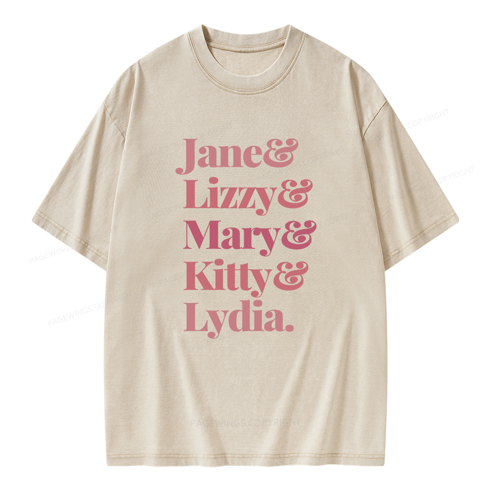 Pagewings Pride and Prejudice Unisex Washed T-shirt