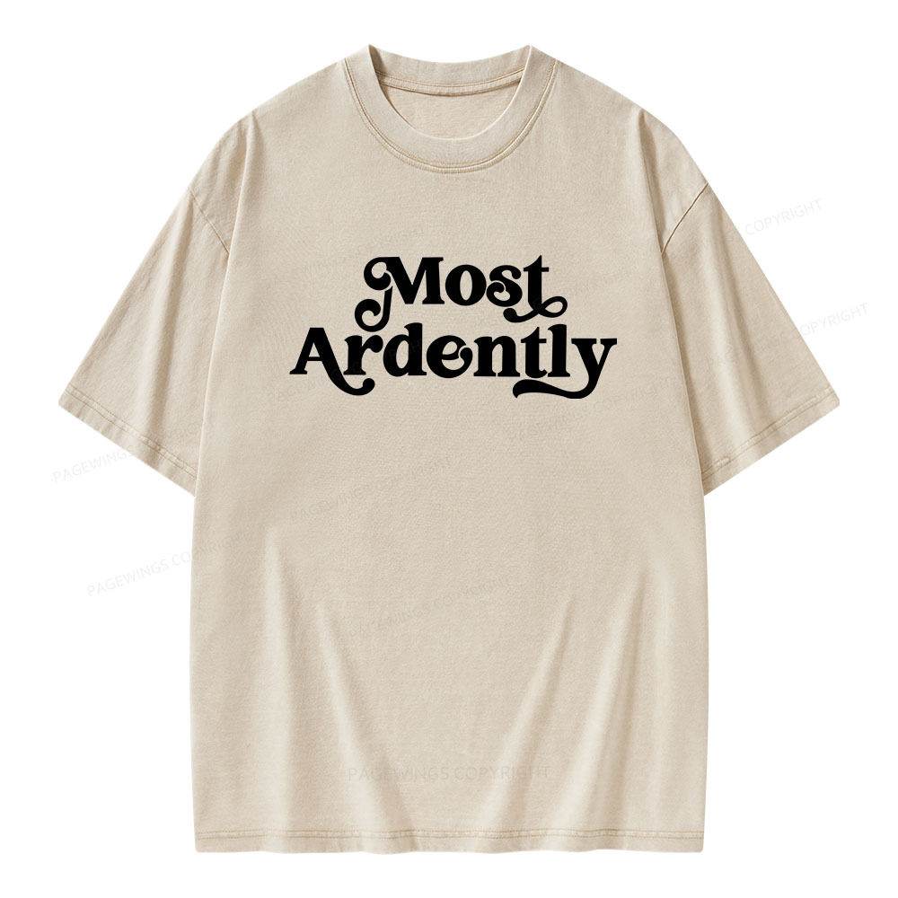 Pagewings Most Ardently Unisex Washed T-shirt