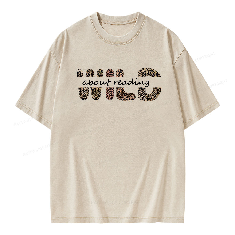 Pagewings Wild About Reading Unisex Washed T-shirt
