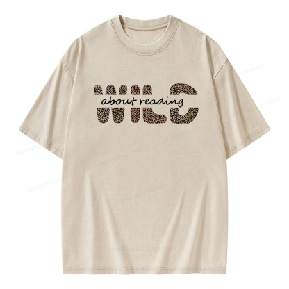 Pagewings Wild About Reading Unisex Washed T-shirt