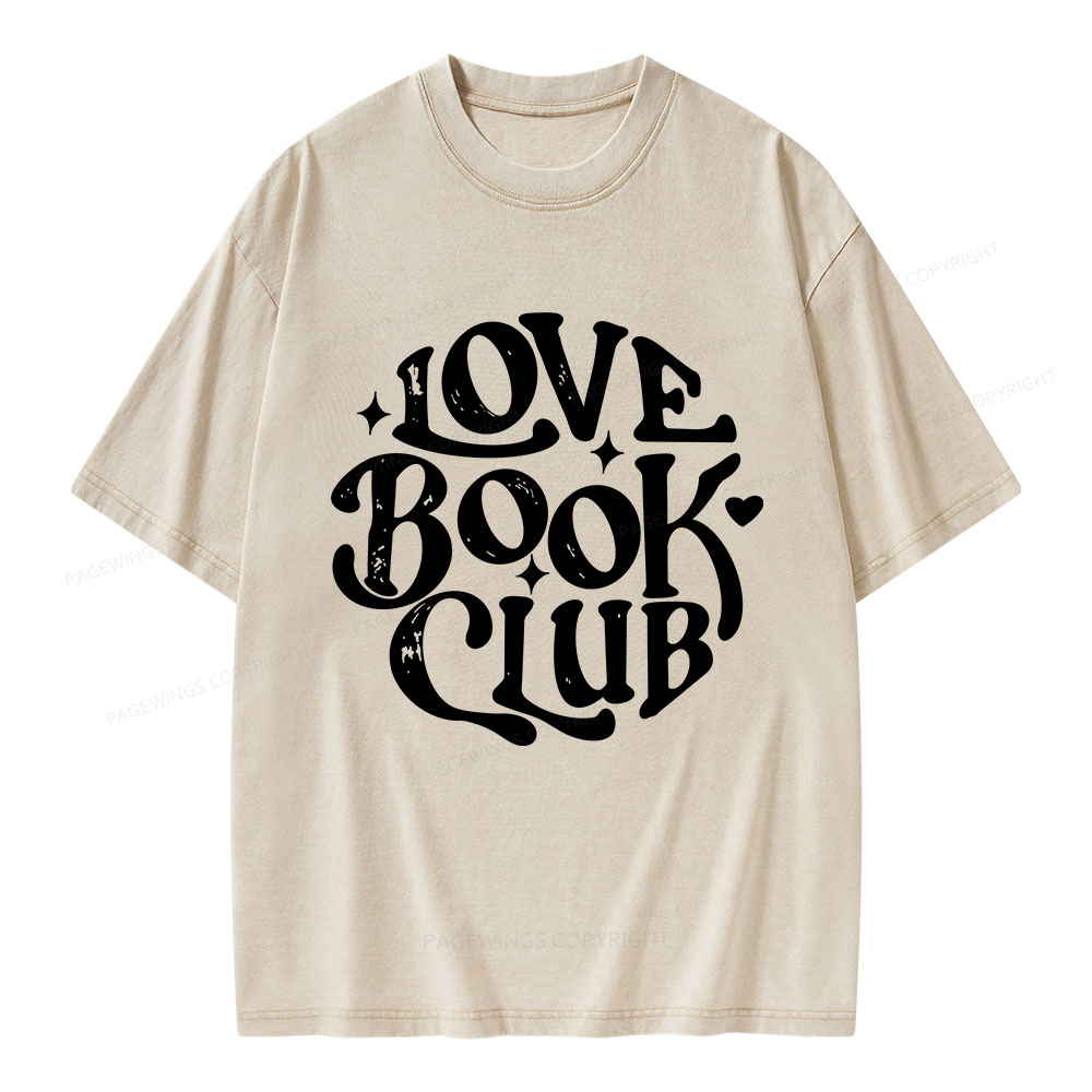 Pagewings Love Book Club Unisex Washed T-shirt