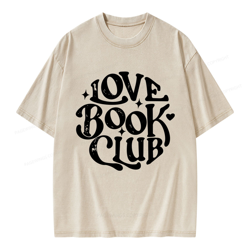 Pagewings Love Book Club Unisex Washed T-shirt