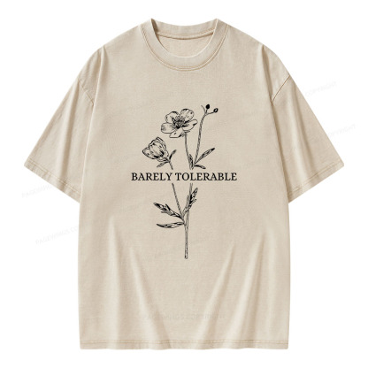 Pagewings Barely Tolerable Unisex Washed T-shirt