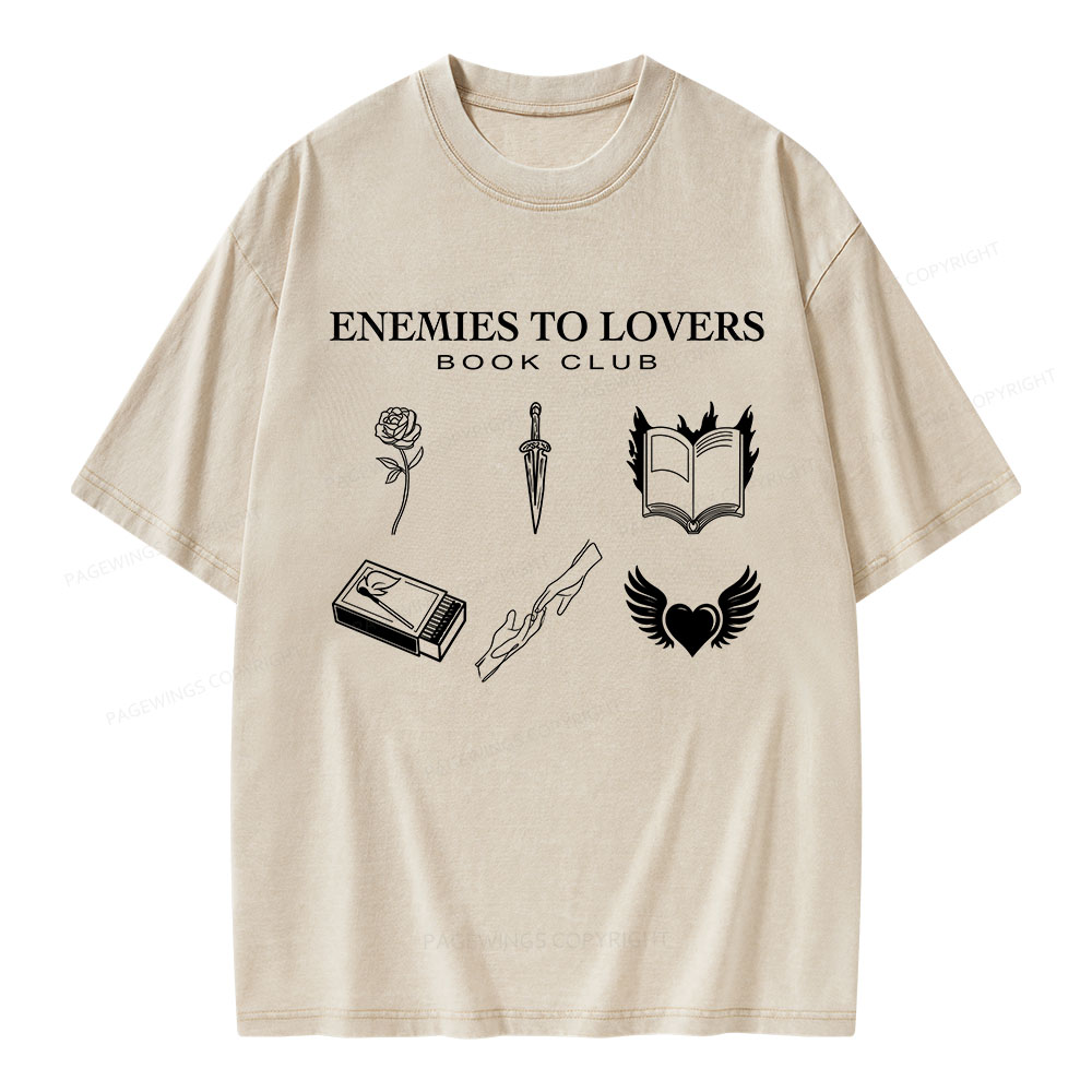 Pagewings Enemies To Lovers Unisex Washed T-shirt