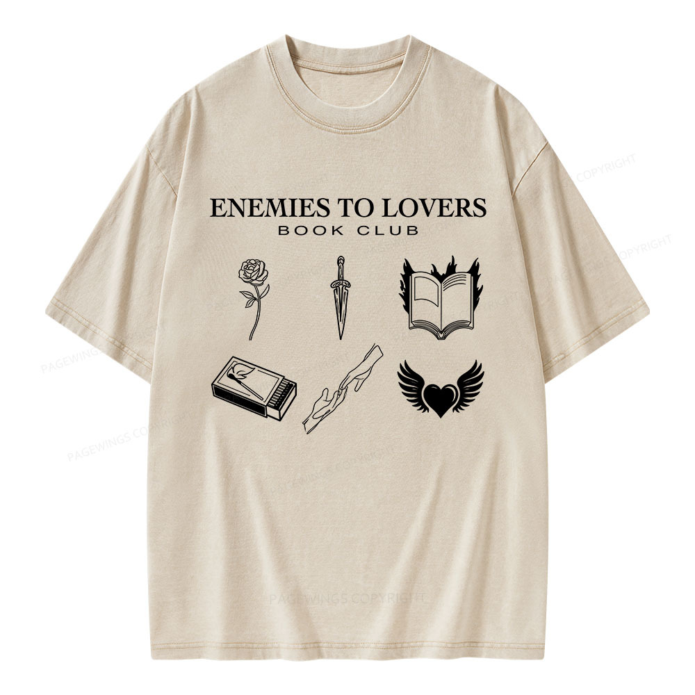 Pagewings Enemies To Lovers Unisex Washed T-shirt