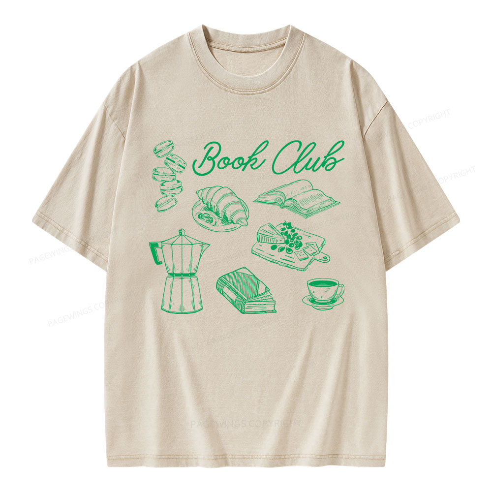 Pagewings Book Club Unisex Washed T-shirt