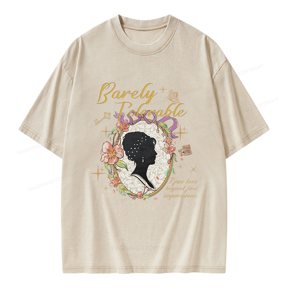 Pagewings True Love Beyond First Impressions Unisex Washed T-shirt