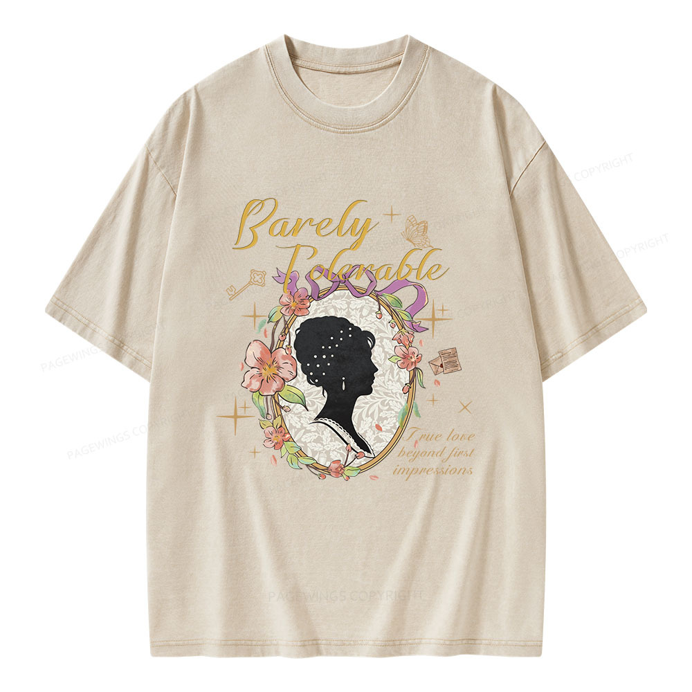 Pagewings True Love Beyond First Impressions Unisex Washed T-shirt